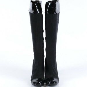 BCBG girls patent suede black boots boot shoes